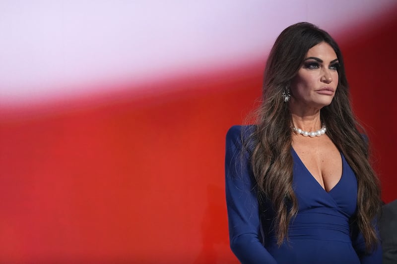 MILWAUKEE, WISCONSIN - JULY 16: Kimberly Guilfoyle speaks during preparations for the second day of the Republican National Convention at the Fiserv Forum on July 16, 2024 in Milwaukee, Wisconsin. Delegates, politicians, and the Republican faithful are in Milwaukee for the annual convention, concluding with former President Donald Trump accepting his party's presidential nomination. The RNC takes place from July 15-18. (Photo by Andrew Harnik/Getty Images)