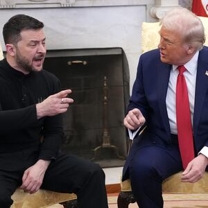 WASHINGTON, DC - FEBRUARY 28: U.S. President Donald Trump and Ukrainian President Volodymyr Zelensky meet in the Oval Office at the White House on February 28, 2025 in Washington, DC. Trump and Zelensky are meeting today to negotiate a preliminary agreement on sharing Ukraine’s mineral resources that Trump says will allow America to recoup aid provided to Kyiv while supporting Ukraine’s economy. (Photo by Andrew Harnik/Getty Images)