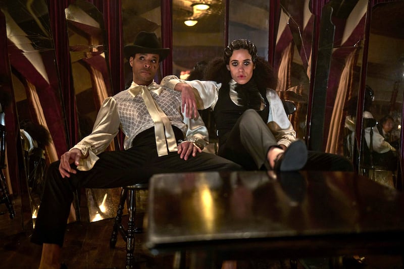 Umi Myers and Michael Duke in Dope Girls.