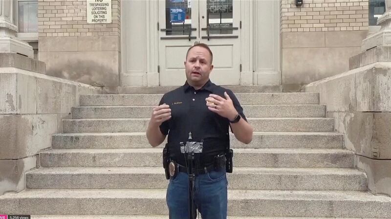 Boulder Police Chief Stephen Redfearn speaks about an attack that injured multiple people, in what the FBI director described as a "targeted" act of terror, but which Redfearn says was too early to speculate about a motive, in Boulder, Colorado.