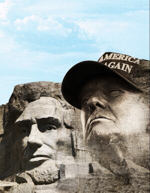 Donald Trump on Mount Rushmore.