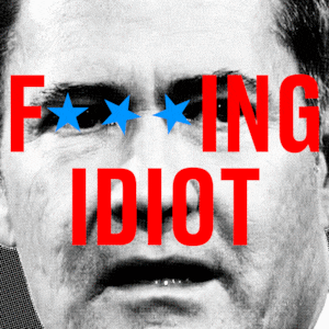 Michael Waltz with "f***ing idiot" with spinning stars on top of his face