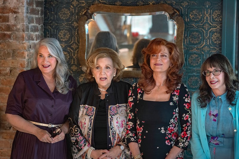 Lorraine Bracco as Roberta, Brenda Vaccaro as Antonella, Susan Sarandon as Gia and Talia Shire as Teresa in Nonnas.