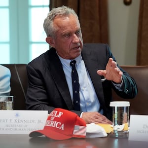 Health and Human Services Secretary Robert F. Kennedy Jr. speaks during a Cabinet meeting at the White House on April 30, 2025 in Washington, DC.