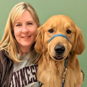 Melissa Hortman and her dog Gilbert