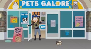 End credits scene of South Park 'Got a Nut' episode.