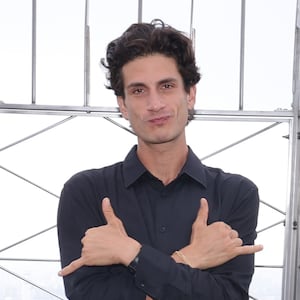 NEW YORK, NEW YORK - SEPTEMBER 17: Jack Schlossberg visits The Empire State Building on September 17, 2024 in New York City.