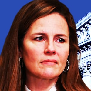 Amy Coney-Barrett, Donald Trump photo illustration