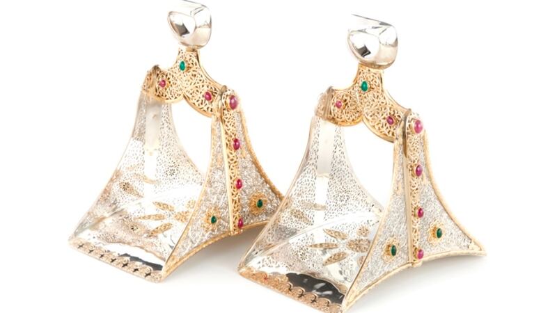 These bejeweled gold-plated silver stirrups were gifted to President George W. Bush by King Mohammed VI of Morocco in 2004.