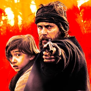 Preston Mota as Devin Rowell, Taylor Kitsch as Isaac.