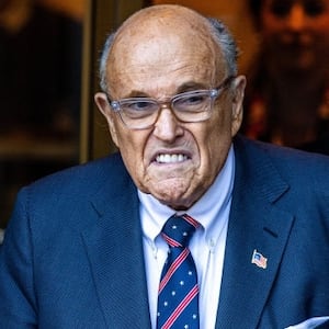 Former New York mayor Rudy Giuliani leaves the New York Federal Courthouse on November 7, 2024 in New York City.