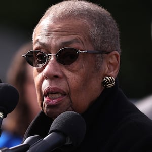 Delegate Eleanor Holmes Norton (D-DC) speaks at a press conference outside the U.S. Capitol on March 10, 2024 in Washington, DC.