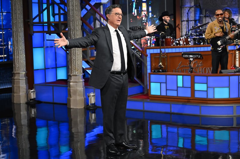 The Late Show with Stephen Colbert during Monday's July 21, 2025 show.