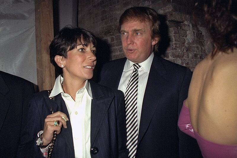 Donald Trump and Ghislaine Maxwell