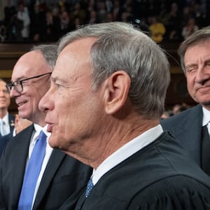 Donald Trump and John Roberts.