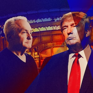 Lorne Michaels and Donald Trump