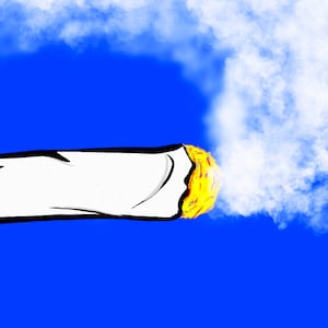 Marijuana spliff illustration