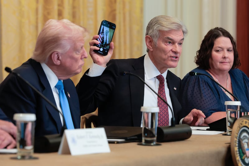 Administrator for the Centers for Medicare & Medicaid Services Mehmet Oz speaks during an event on Health Technology in the East Room of the White House as U.S. President Donald Trump  listens.