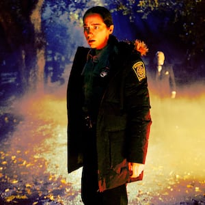A photo illustration of Melanie Scrofano as Dana Cypress.