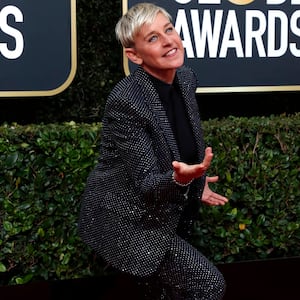 Ellen DeGeneres addressed getting “kicked out of show business” during the first night of her new comedy tour. 