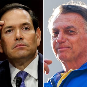 Marco Rubo and  Jair Bolsonaro