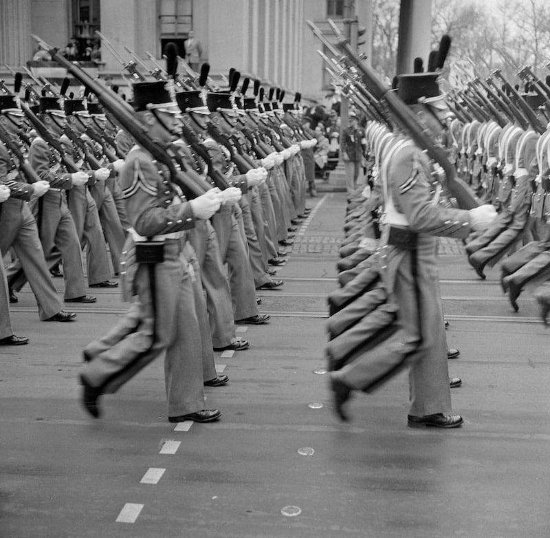 Cadets march during President Dwight D. Eisenhower's Inauguration Parade.