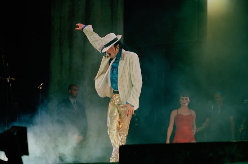 Michael Jackson during a 1997 concert.
