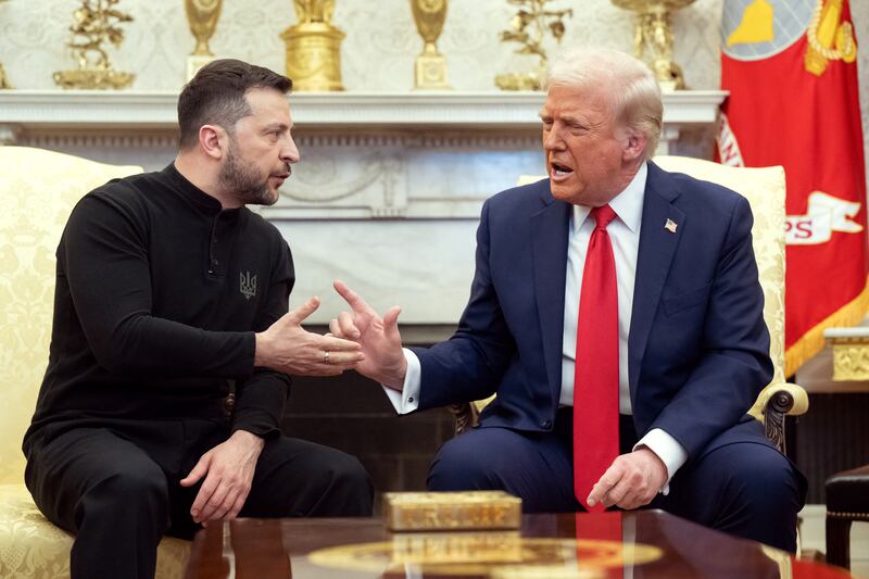 Volodymyr Zelensky and Donald Trump.