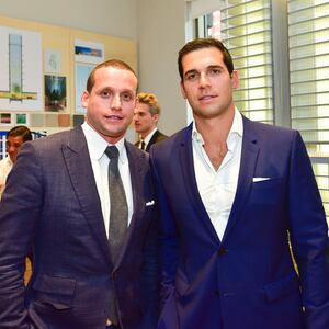 Tal Alexander and Oren Alexander attend 565 Broome Sales Gallery launch event at 372 West Broadway on September 20, 2016 in New York City. 
