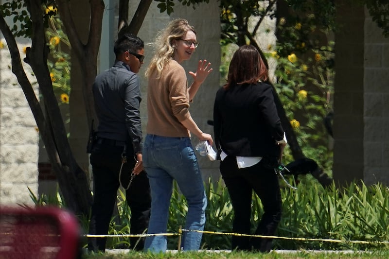 Theranos founder Elizabeth Holmes arrives to begin serving her prison sentence at the Federal Prison Camp in Bryan, Texas in May 2023.