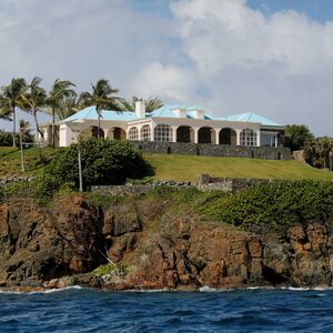 Jeffrey Epstein’s former private island, Little St. James, in the U.S. Virgin Islands, where he is accused of trafficking minors for sex.