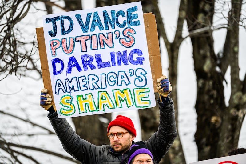 Anti-Vance protestor in Vermont