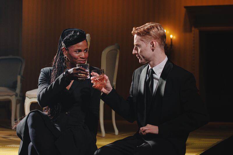 N’yomi Allure Stewart as Charlotte, Princess of Wales; John McCrea as Prince
George
