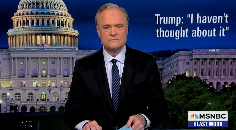 Lawrence O'Donnell speaking on his MSNBC show "The Last Word. "