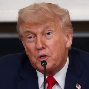 President Donald Trump speaks during an Invest America Roundtable in the State Dining room, at the White House, in Washington.