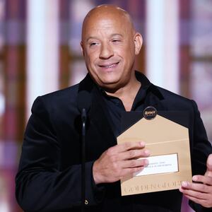 Vin Diesel during the 82nd Annual Golden Globes held at The Beverly Hilton on January 05, 2025 in Beverly Hills, California.