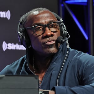 Shannon Sharpe attends SiriusXM At Super Bowl LVII on February 09, 2023 in Phoenix, Arizona.