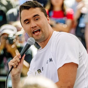 U.S. right-wing activist and commentator Charlie Kirk appears at a Utah Valley University speaking event in Orem, Utah, U.S. September 10, 2025. Trent Nelson/The Salt Lake Tribune via REUTERS.    
NO RESALES. NO ARCHIVES. THIS IMAGE HAS BEEN SUPPLIED BY A THIRD PARTY     TPX IMAGES OF THE DAY