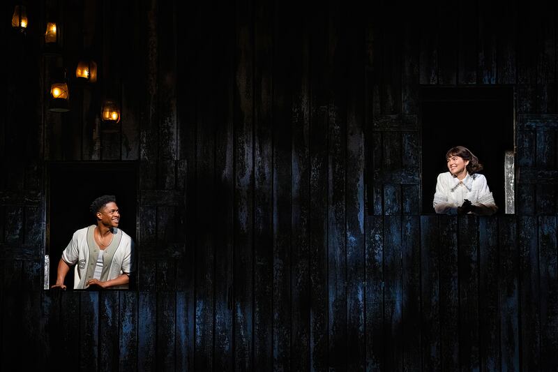 Ephraim Sykes and Zoey Deutch in 'Our Town'
