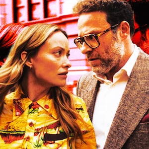 Olivia Wilde and Seth Rogen in "The Studio."