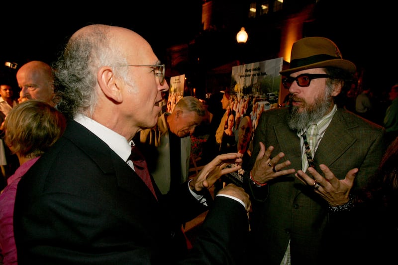 Larry David  and Larry Charles during "Curb Your Enthusiasm" Season 5 Premiere Screening - Red Carpet at Paramount Theater at Paramount Pictures Lot in Hollywood, California, United States. (Photo by Jason Merritt/FilmMagic for HBO LA)