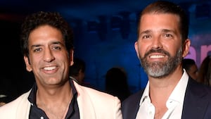 Dana Blumberg, Robert Kraft, Omeed Malik,, Donald Trump Jr., and Bettina Anderson