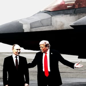 Donald Trump shows Putin his arsenal.