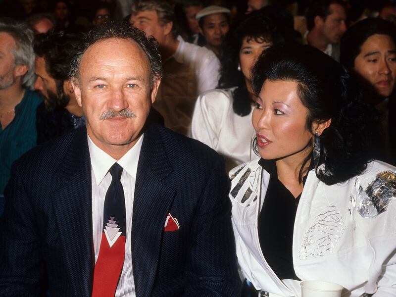 Gene Hackman and wife Betsy Arakawa in Los Angeles in 1986.