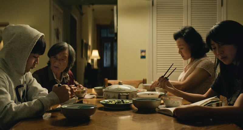 Izaac Wang, Chang Li Hua, Joan Chen, and Shirley Chen in Dìdi.