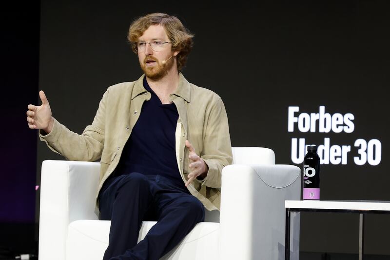 Luminar founder Austin Russell speaks during the 2023 Forbes 30 Under 30 Summit at Cleveland Public Auditorium on October 09, 2023 in Cleveland, Ohio.