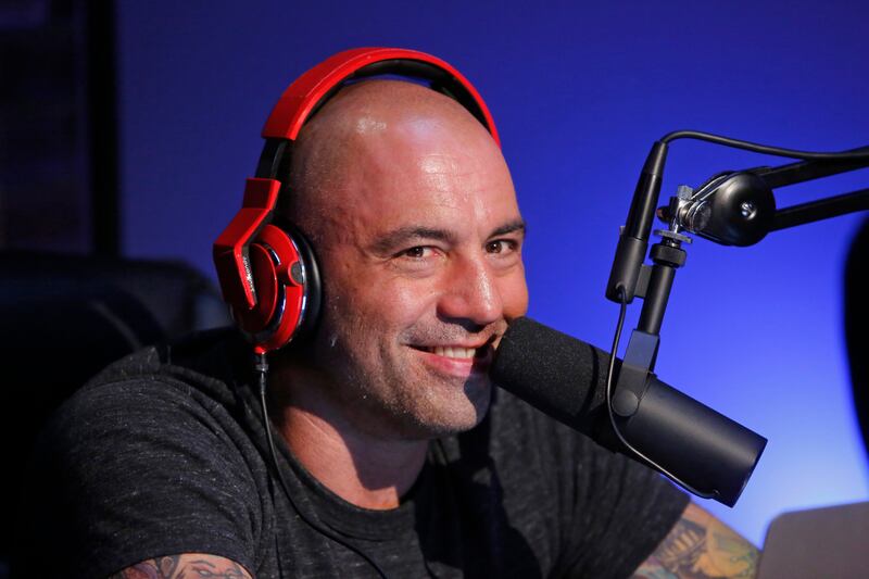 JOE ROGAN QUESTIONS EVERYTHING -- "Podcast" -- Pictured: Joe Rogan -- (Photo by: Vivian Zink/Syfy/NBCU Photo Bank/NBCUniversal via Getty Images)