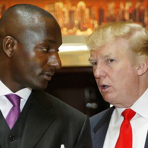 Former Apprentice winner Randall Pinket with Donald Trump