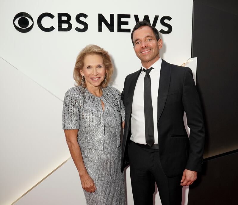 WASHINGTON, D.C. - APRIL 29: Shari Redstone and George Cheeks at the CBS News/POLITICO reception ahead of the White House Correspondents' Dinner at the Washington Hilton, on April 29, 2023. (Photo by Mary Kouw/CBS via Getty Images)