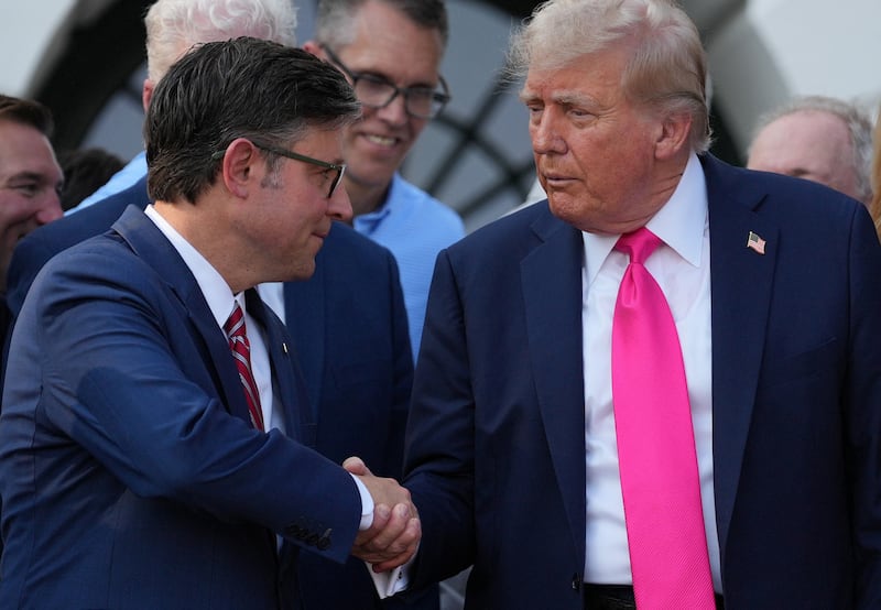 Johnson said he trusts Trump to handle the Epstein matter, and that the White House is "privy to some facts" he doesn't know.